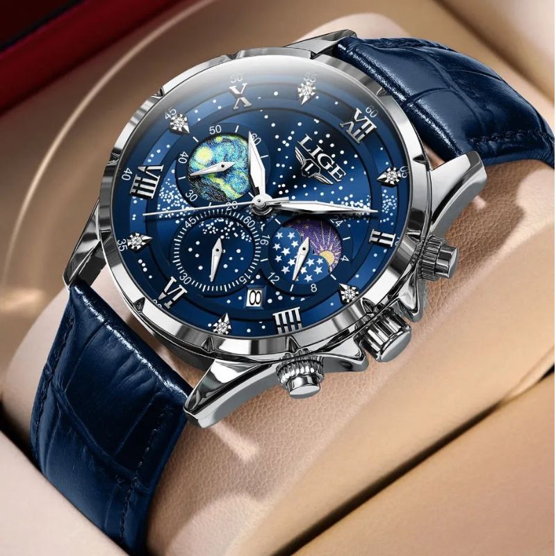 Ryan™ Élégante Montre à Phases de Lune