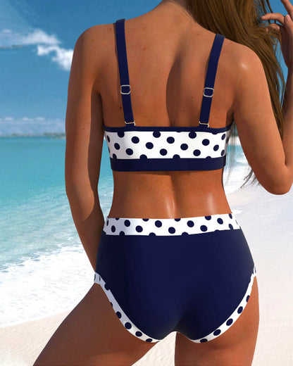 Fanny™ Bikini Patchwork Taille Haute