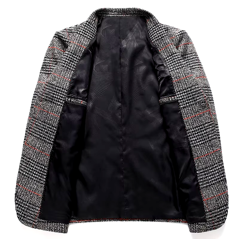 Patrice™ Manteau Élégant en Laine à Motif Glen Plaid