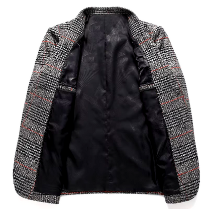 Patrice™ Manteau Élégant en Laine à Motif Glen Plaid