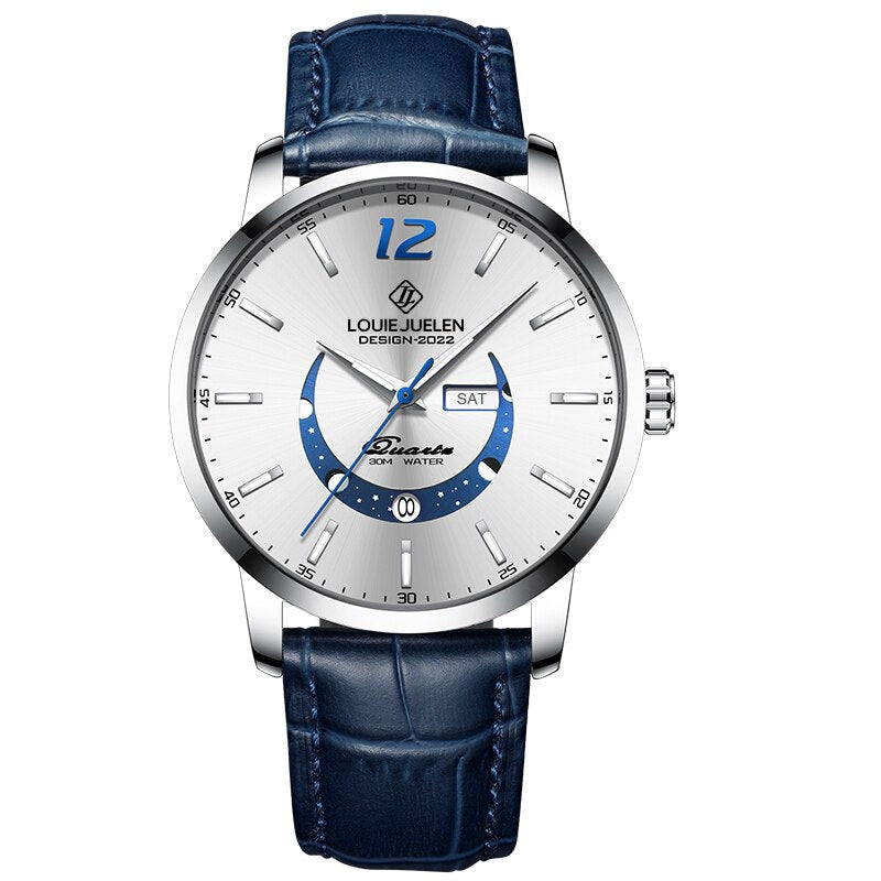 Prentice™ Élégante Montre avec Phase de Lune
