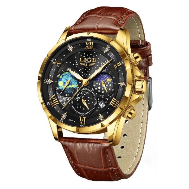 Ryan™ Élégante Montre à Phases de Lune