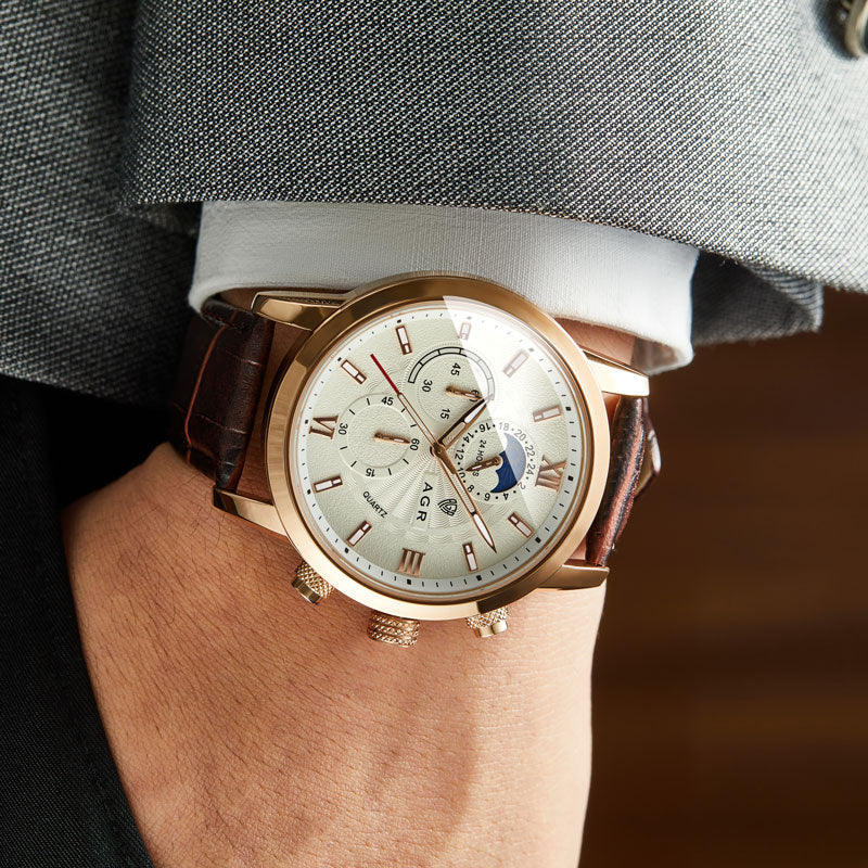 Corby™ Montre en Cuir Luxueuse