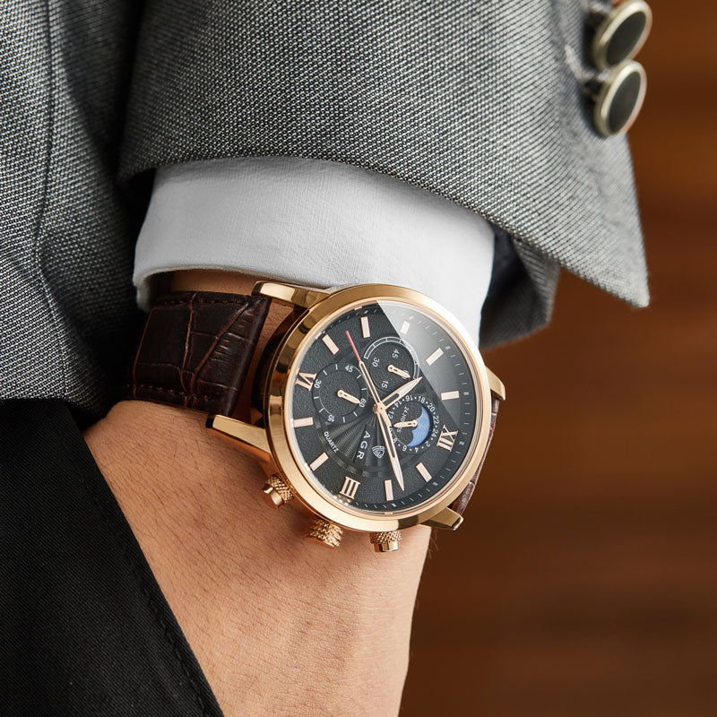 Corby™ Montre en Cuir Luxueuse