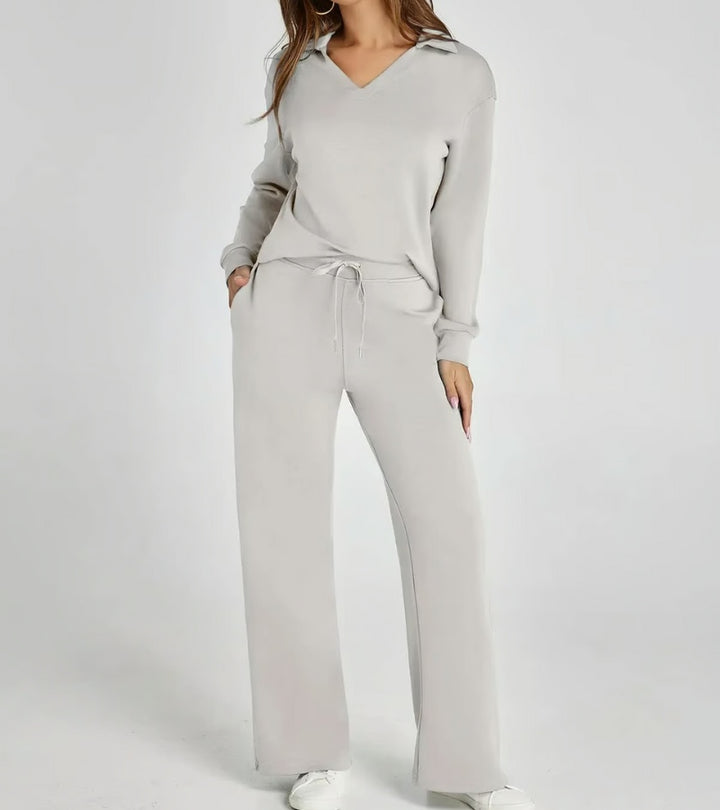 Zandra™ Set Deux Pièces avec Pantalons Évasés