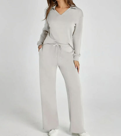 Zandra™ Set Deux Pièces avec Pantalons Évasés