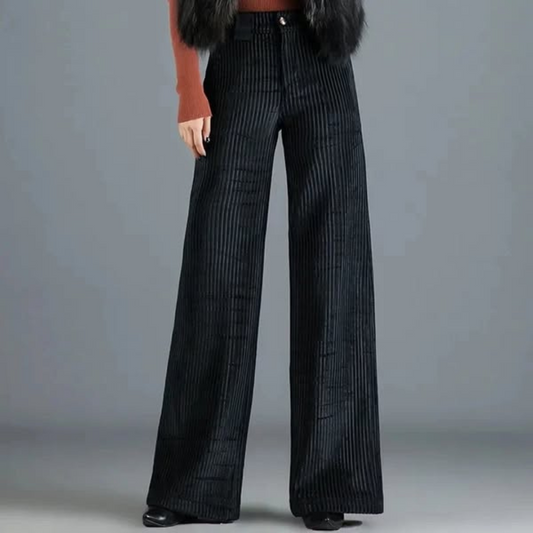 Agnès™ Pantalon Évasé en Velours Côtelé