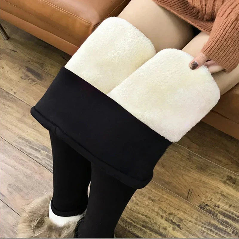 Francine™ Leggings d’Hiver en Peau d’Agneau