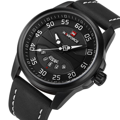 Antonius™ Montre Élégante en Quartz avec Bracelet en Cuir