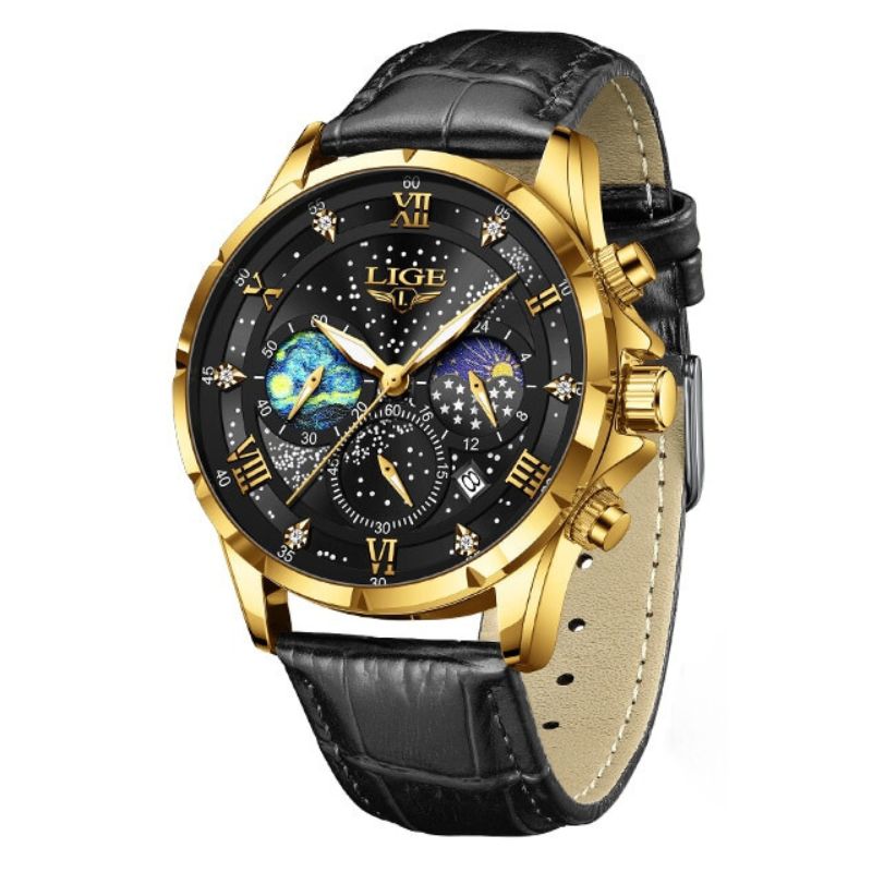 Ryan™ Élégante Montre à Phases de Lune