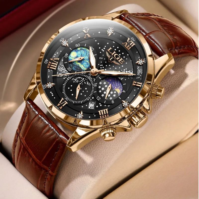 Ryan™ Élégante Montre à Phases de Lune