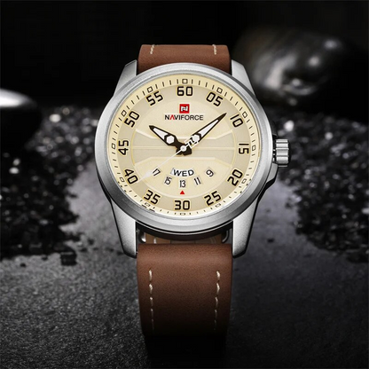 Antonius™ Montre Élégante en Quartz avec Bracelet en Cuir