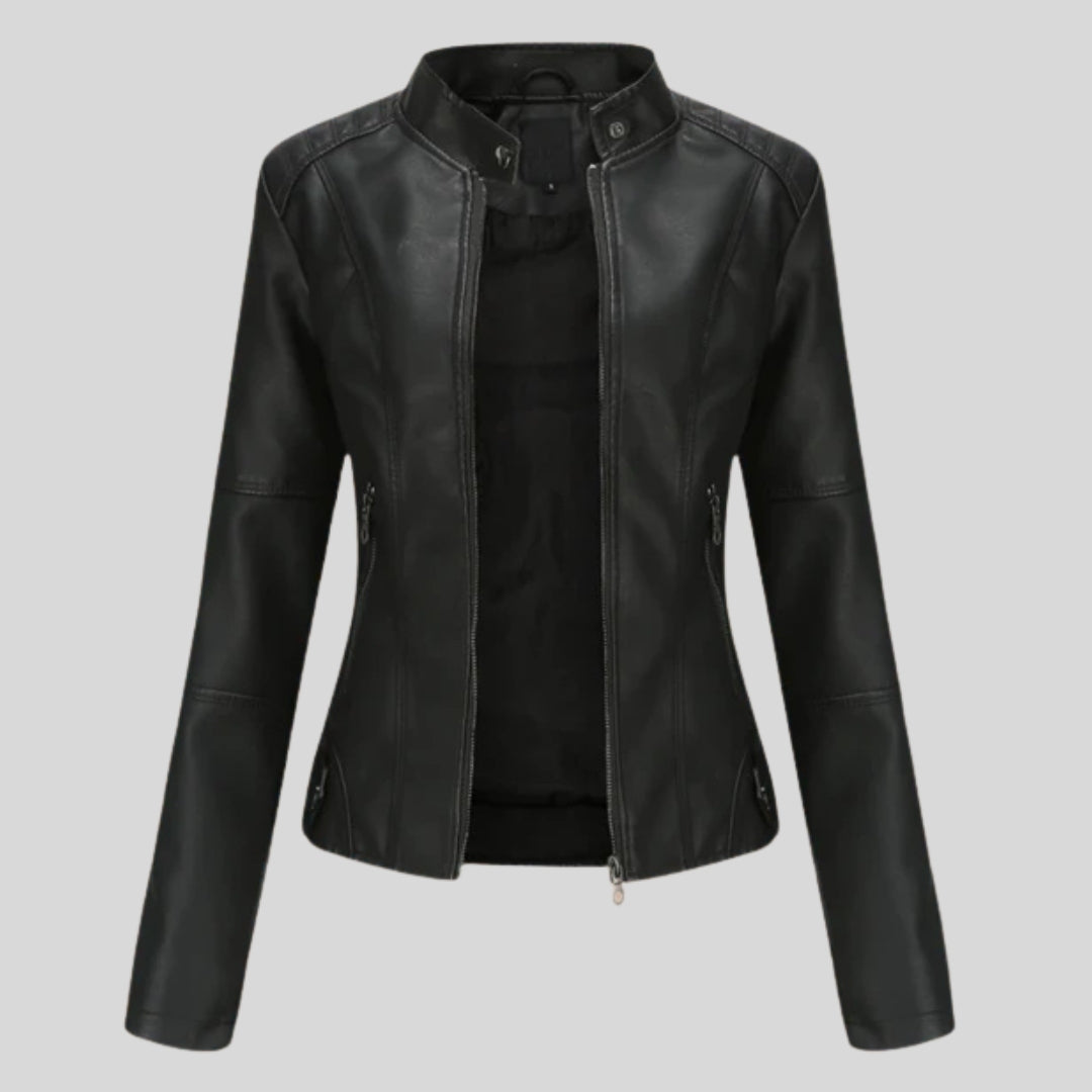 Caryl™ Veste en Cuir Élégante