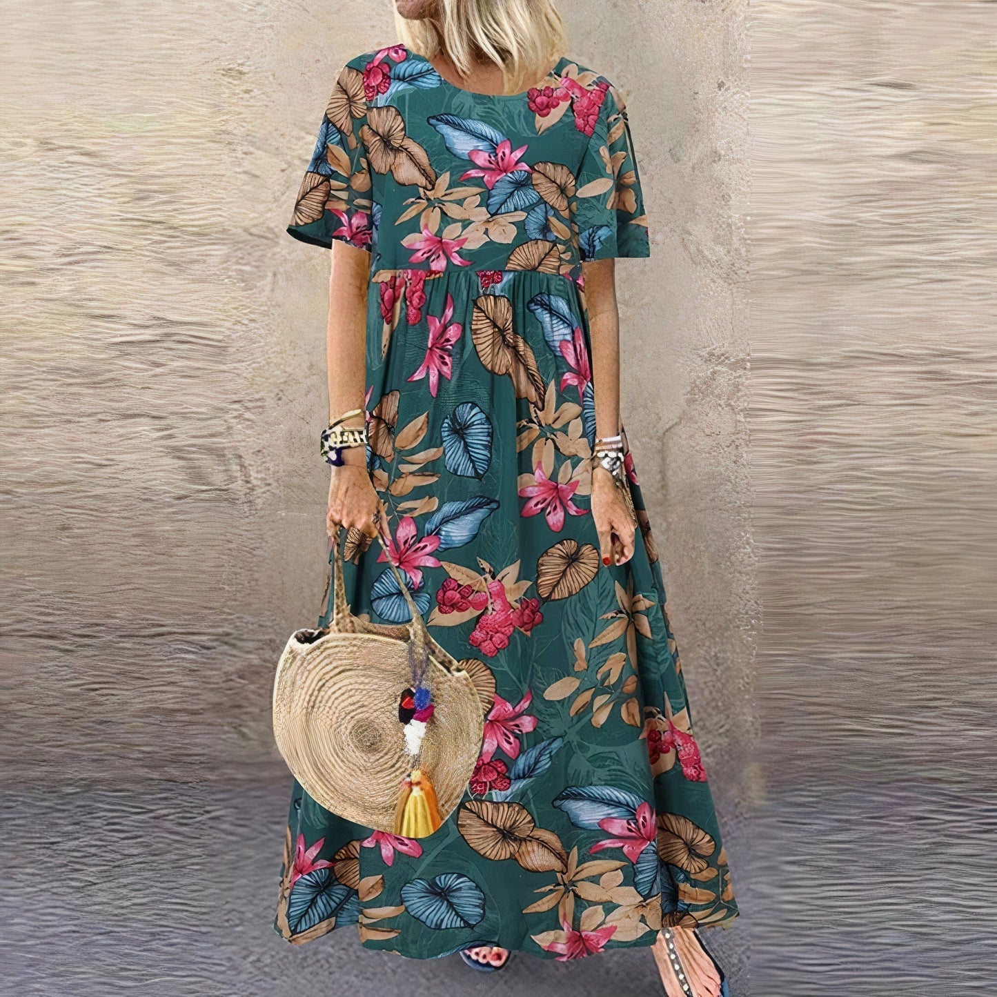 Magdalena™ Robe Longue Fleurie Élégante