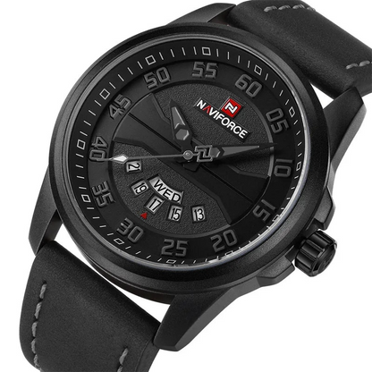 Antonius™ Montre Élégante en Quartz avec Bracelet en Cuir