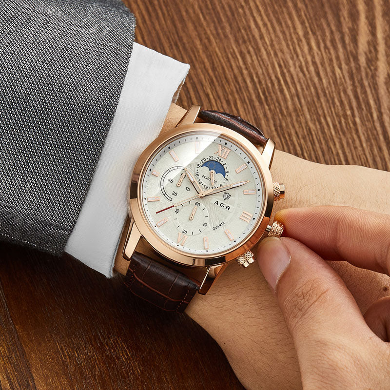 Corby™ Montre en Cuir Luxueuse