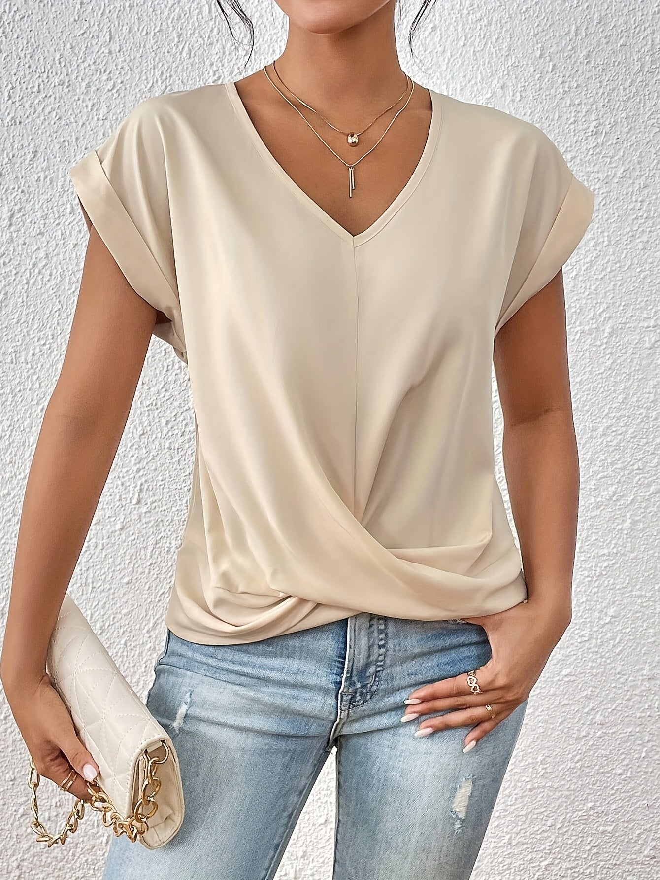 Naïs™ T-shirt Chic à Col en V