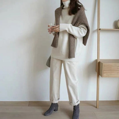 Sara™ Pull Col Roulé Décontracté