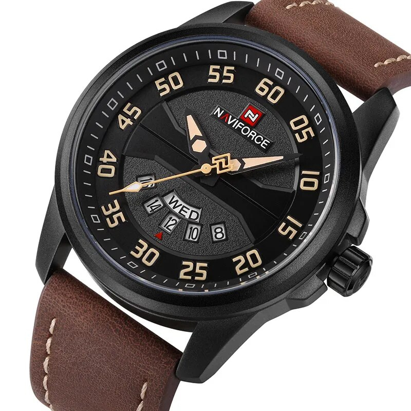Antonius™ Montre Élégante en Quartz avec Bracelet en Cuir