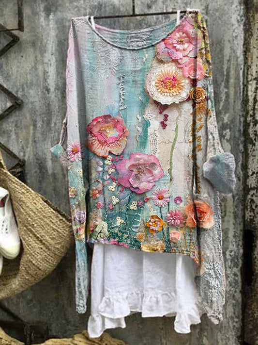 Lila™ Blouse Artistique Imprimée