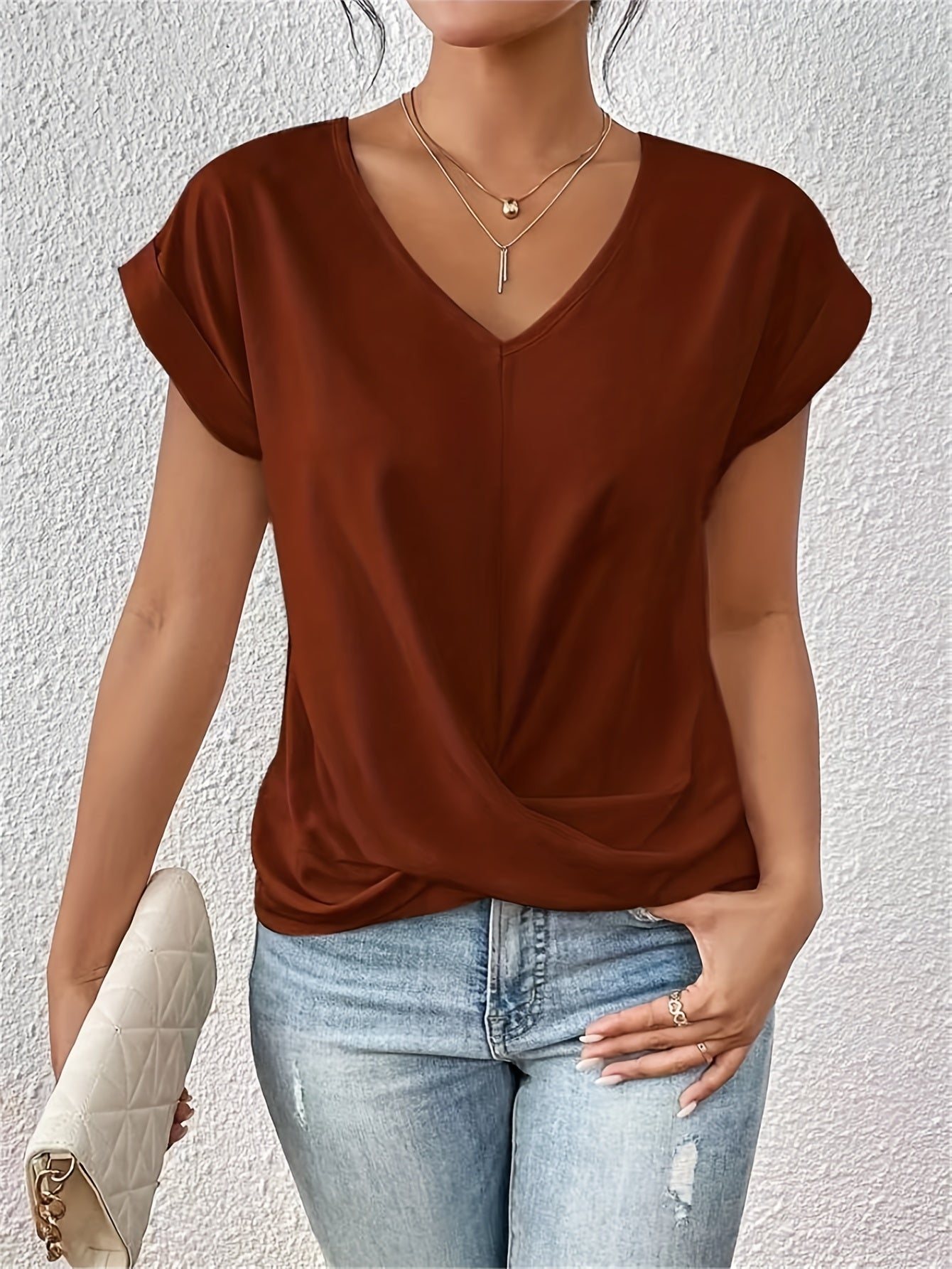 Naïs™ T-shirt Chic à Col en V