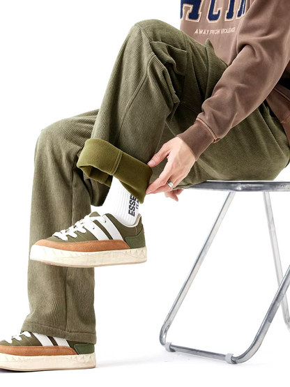 Thibault™ Pantalon Chaud en Velours Côtelé Doublé Polaire