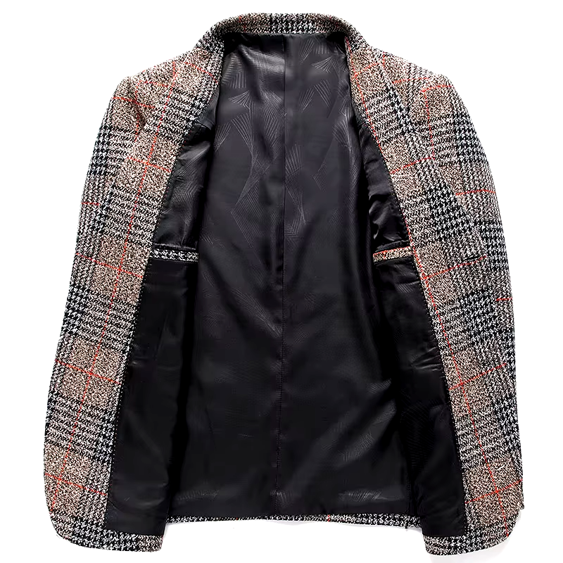 Patrice™ Manteau Élégant en Laine à Motif Glen Plaid