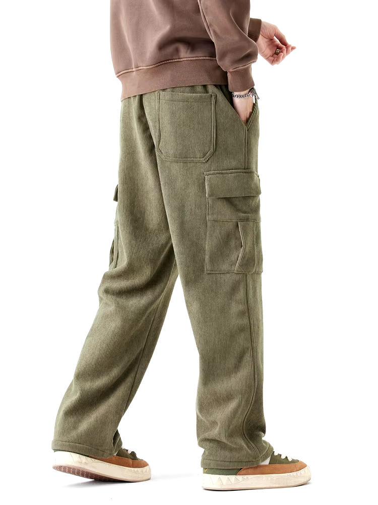 Thibault™ Pantalon Chaud en Velours Côtelé Doublé Polaire