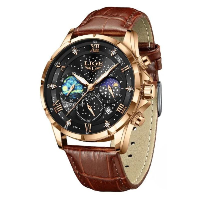 Ryan™ Élégante Montre à Phases de Lune