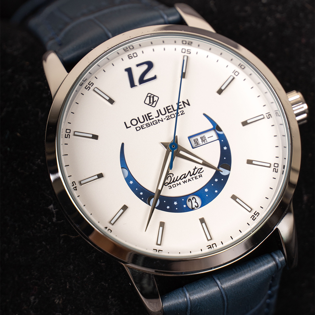 Prentice™ Élégante Montre avec Phase de Lune