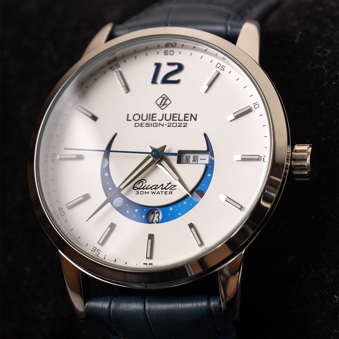 Prentice™ Élégante Montre avec Phase de Lune