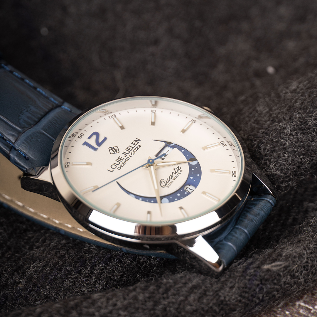 Prentice™ Élégante Montre avec Phase de Lune