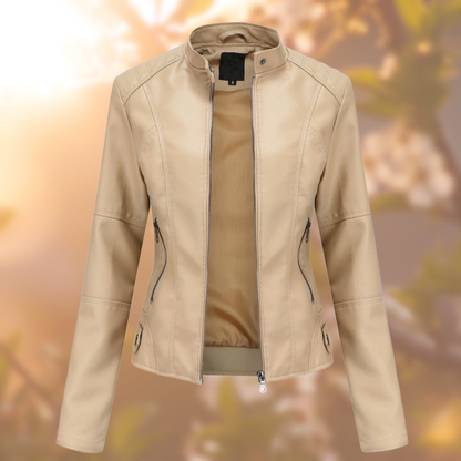 Caryl™ Veste en Cuir Élégante
