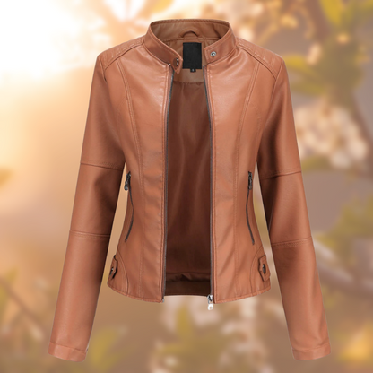 Caryl™ Veste en Cuir Élégante
