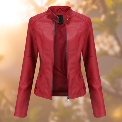 Caryl™ Veste en Cuir Élégante