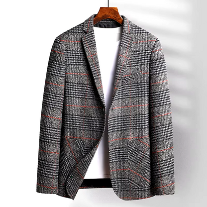 Patrice™ Manteau Élégant en Laine à Motif Glen Plaid