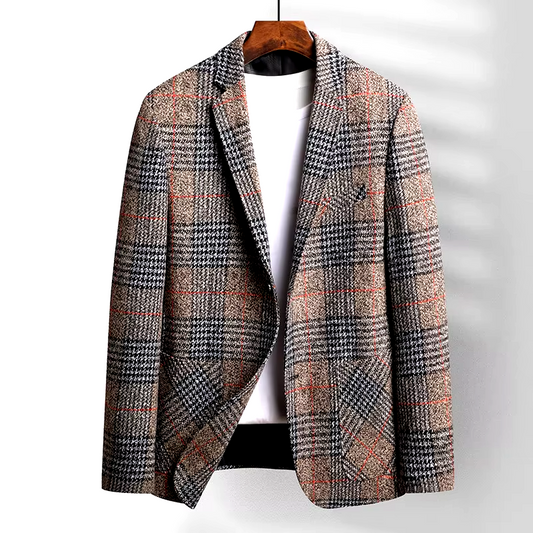 Patrice™ Manteau Élégant en Laine à Motif Glen Plaid