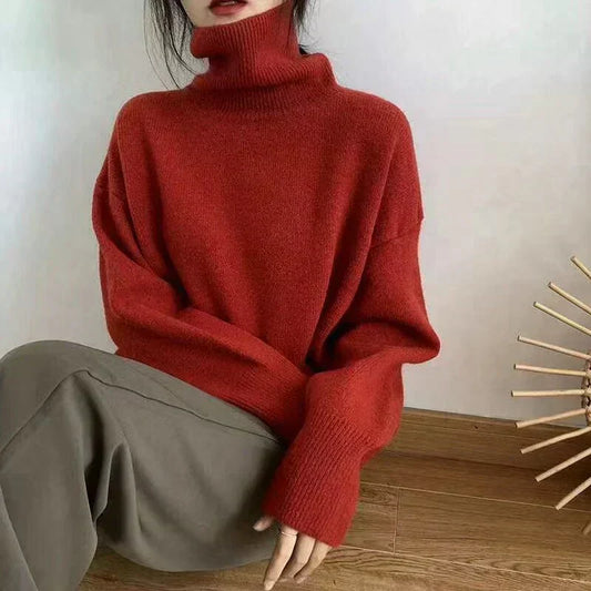 Sara™ Pull Col Roulé Décontracté