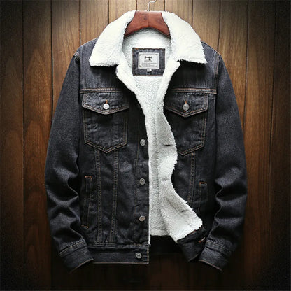 Antoine™ Veste en Jean Doublée de Fausse Fourrure