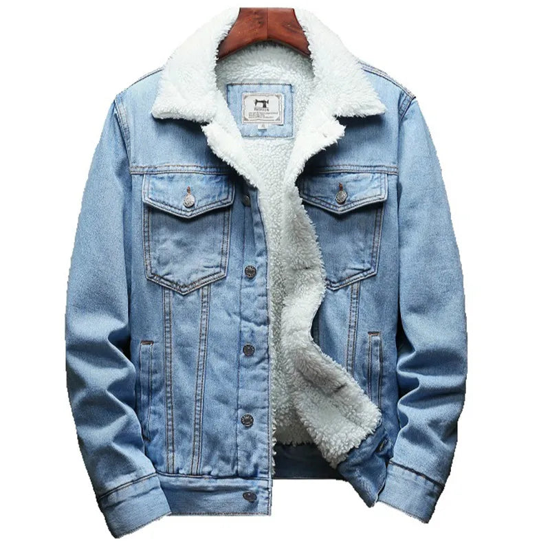 Antoine™ Veste en Jean Doublée de Fausse Fourrure
