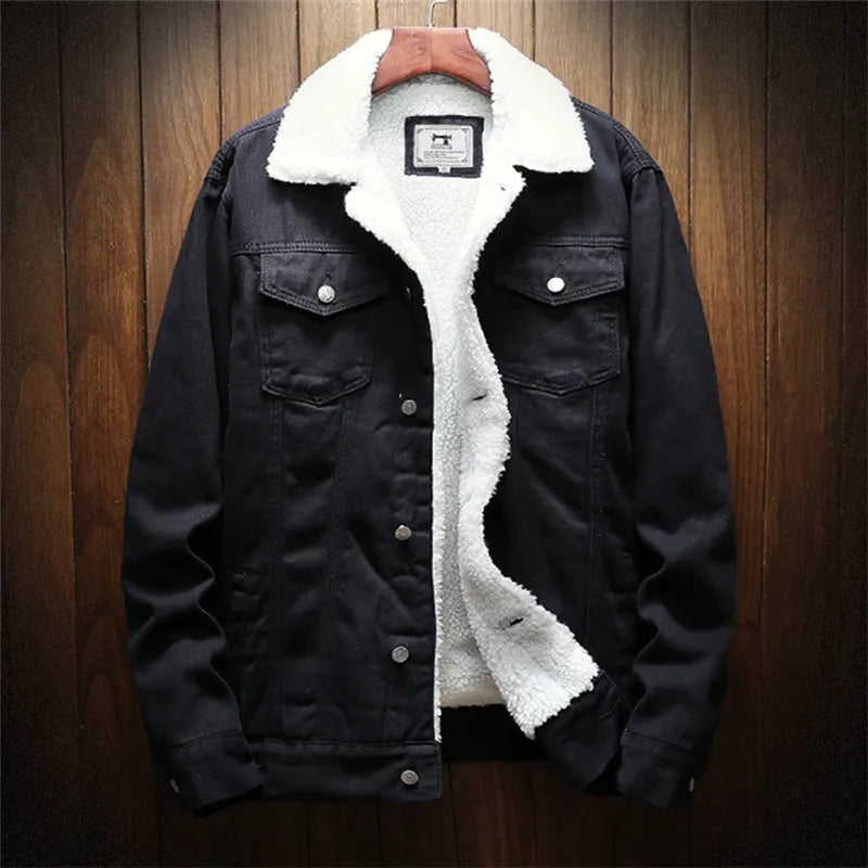 Antoine™ Veste en Jean Doublée de Fausse Fourrure