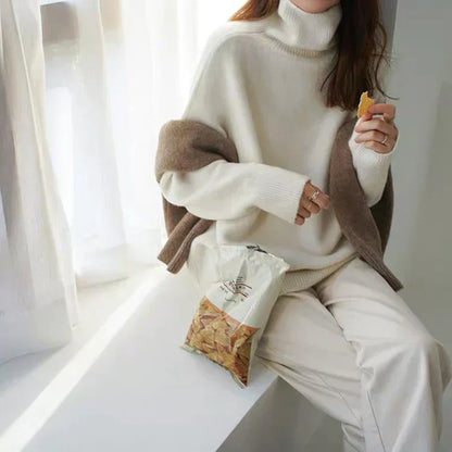 Sara™ Pull Col Roulé Décontracté