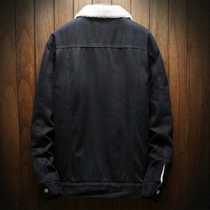 Antoine™ Veste en Jean Doublée de Fausse Fourrure