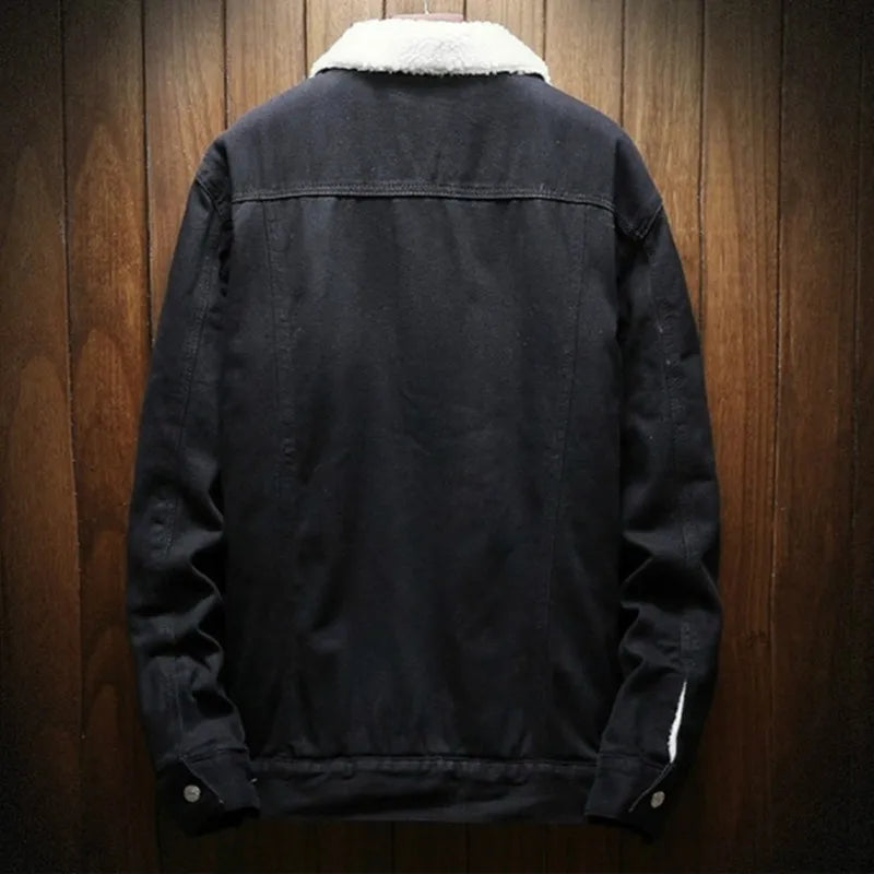 Antoine™ Veste en Jean Doublée de Fausse Fourrure