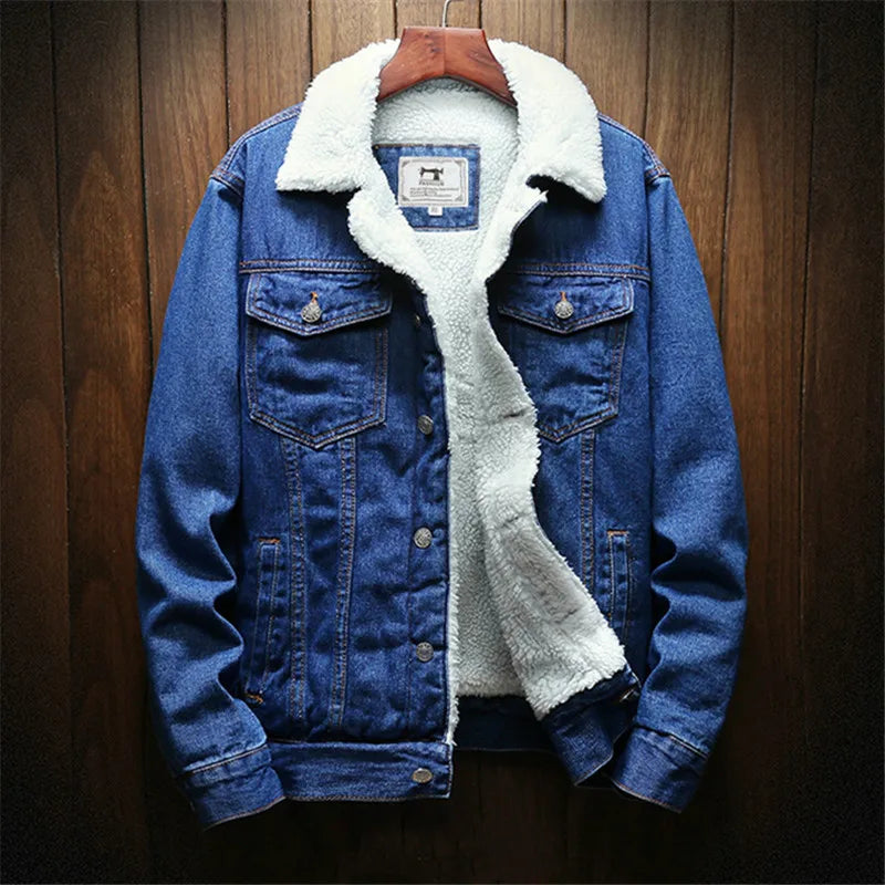Antoine™ Veste en Jean Doublée de Fausse Fourrure