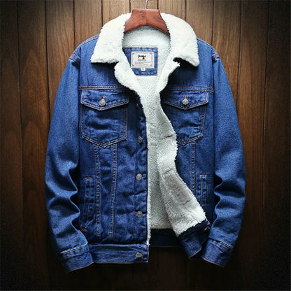 Antoine™ Veste en Jean Doublée de Fausse Fourrure
