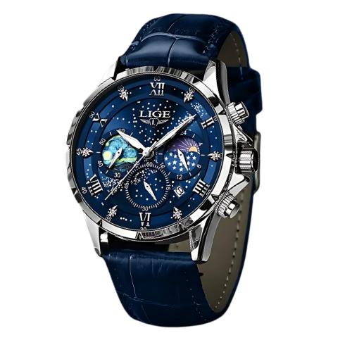 Valentin™ Montre Phases de Lune Élégante
