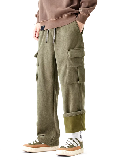 Thibault™ Pantalon Chaud en Velours Côtelé Doublé Polaire