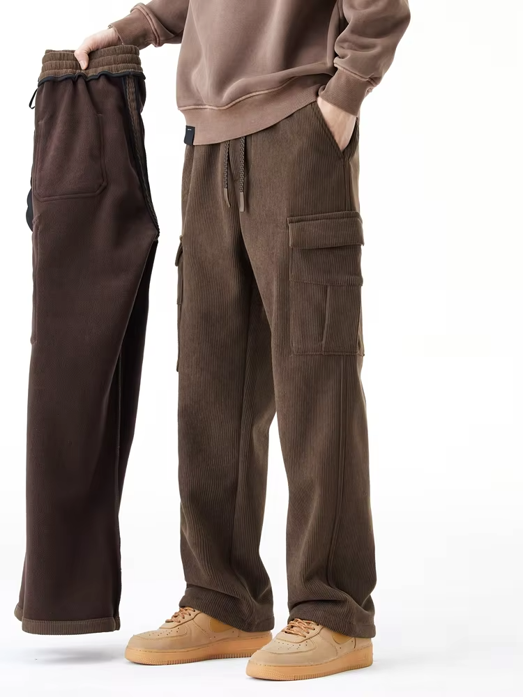 Thibault™ Pantalon Chaud en Velours Côtelé Doublé Polaire