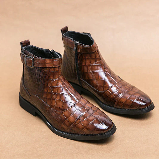 Maxence™ Bottes en Cuir avec Boucle
